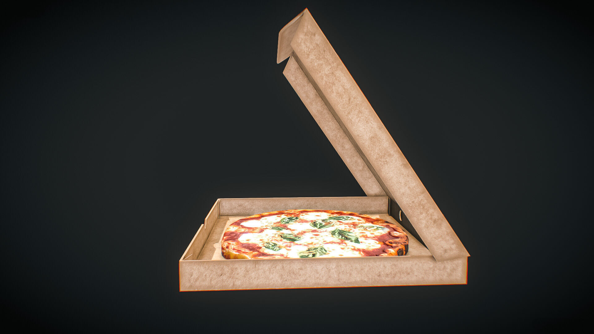 Pizza Margherita 3D Model Game Ready Low-poly 3D model_2