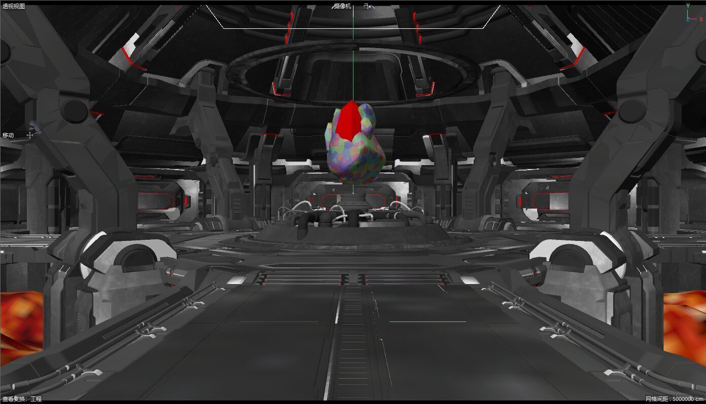 Sci-fi energy crystal scene model 3D model_1