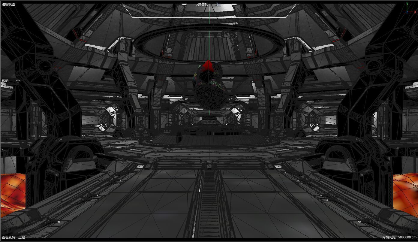 Sci-fi energy crystal scene model 3D model_2