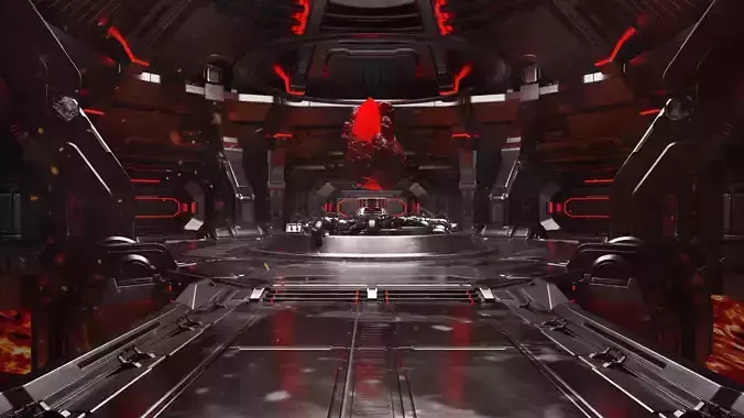 Sci-fi energy crystal scene model