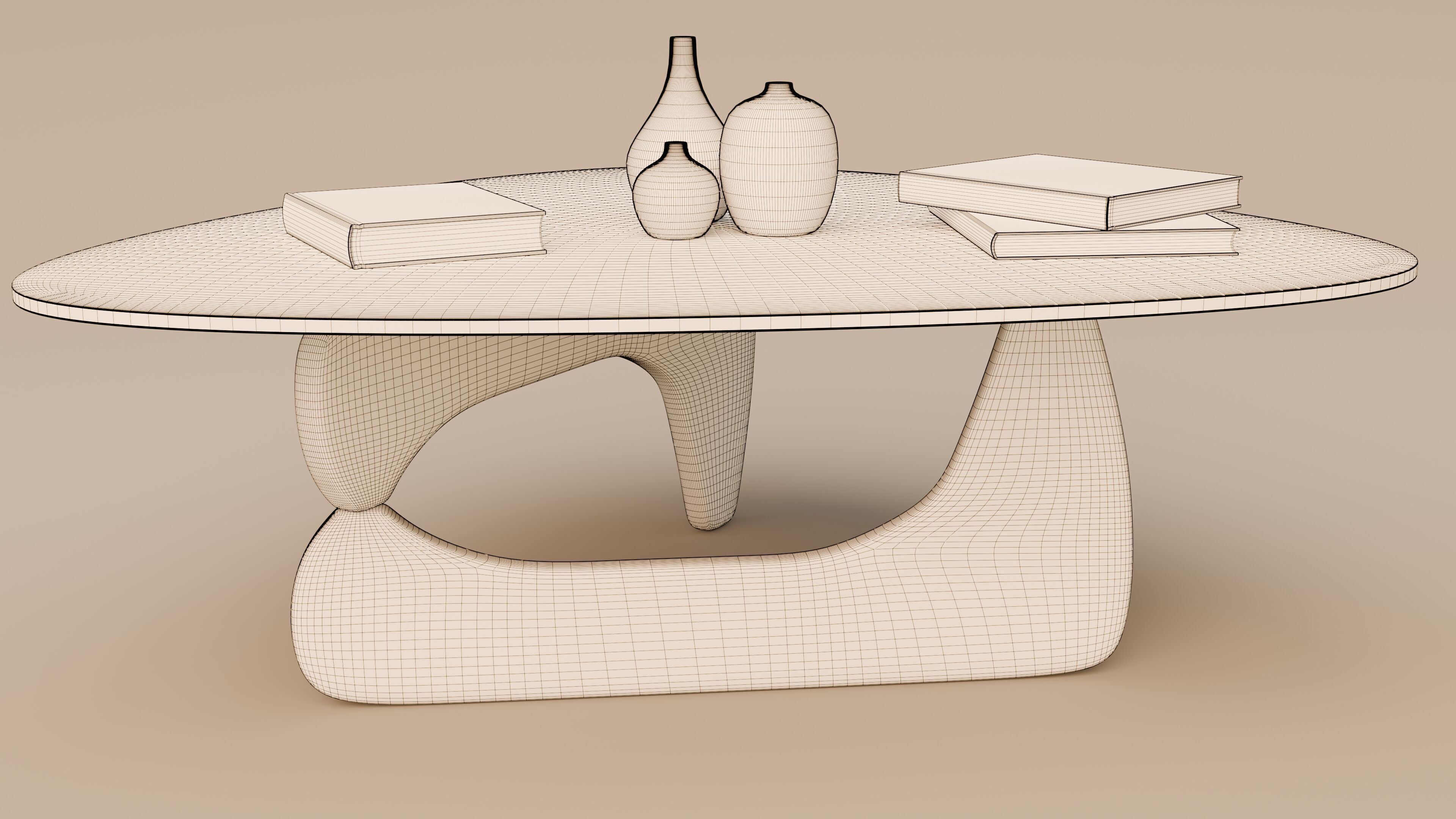 Noguchi Coffee Table 3D model_12