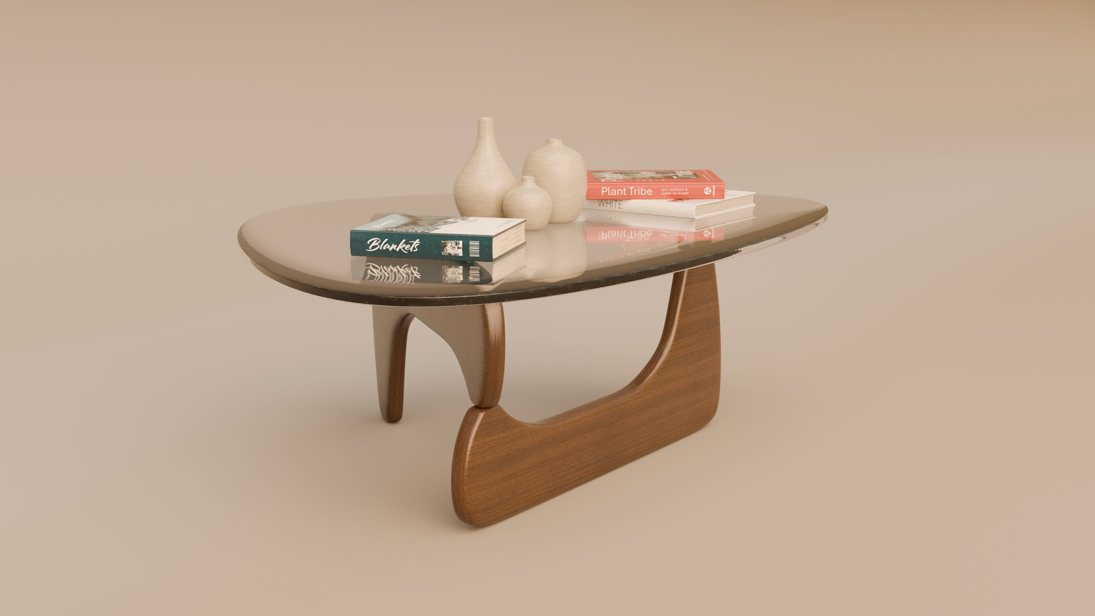 Noguchi Coffee Table 3D model_2