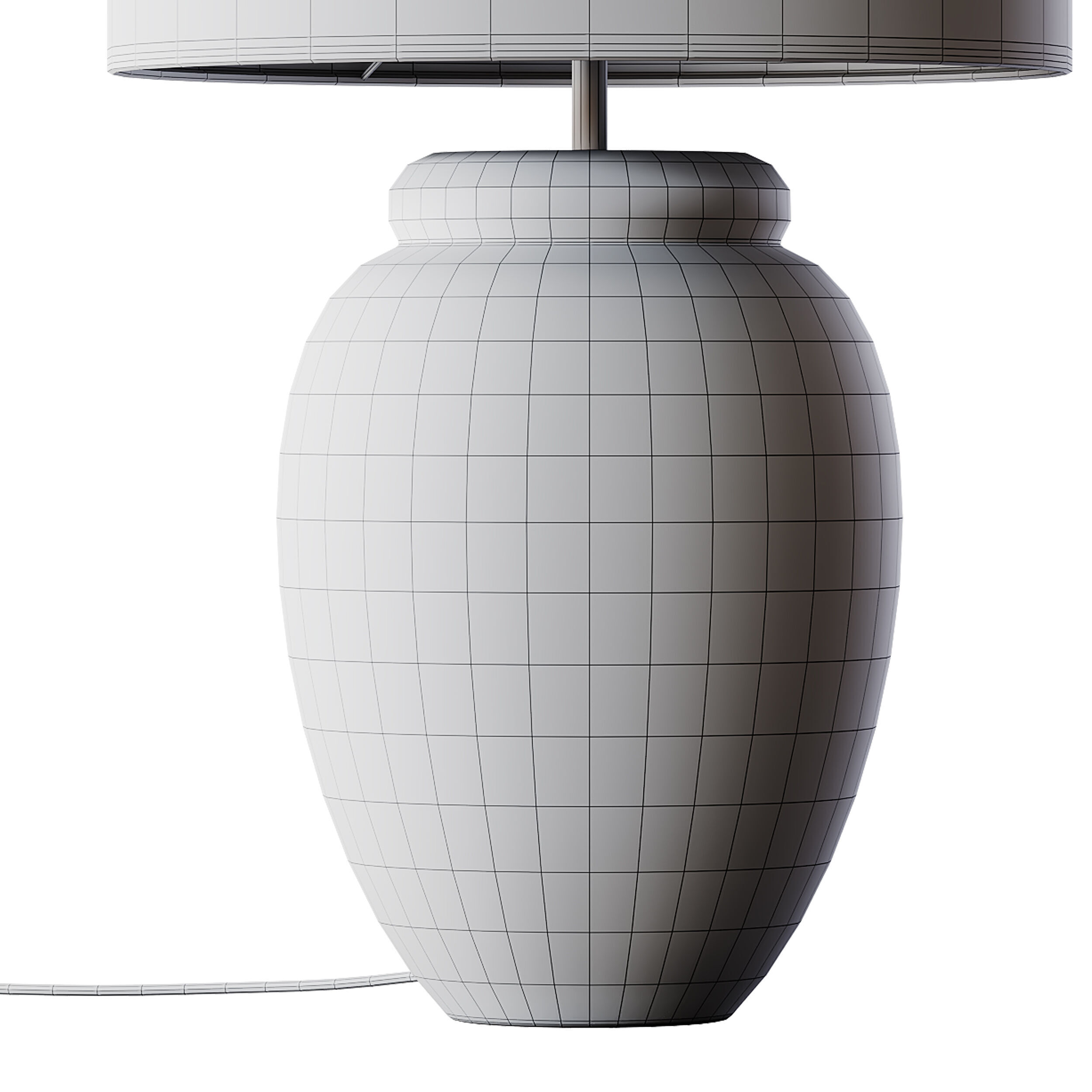 Grote tafellamp Bodhi met keramische voet 3D model_15