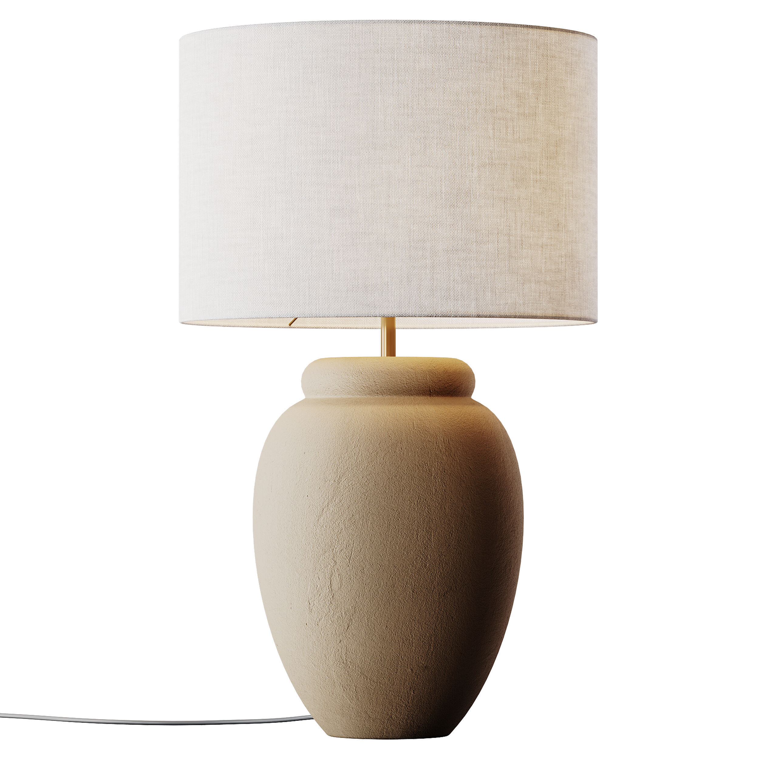 Grote tafellamp Bodhi met keramische voet 3D model_4