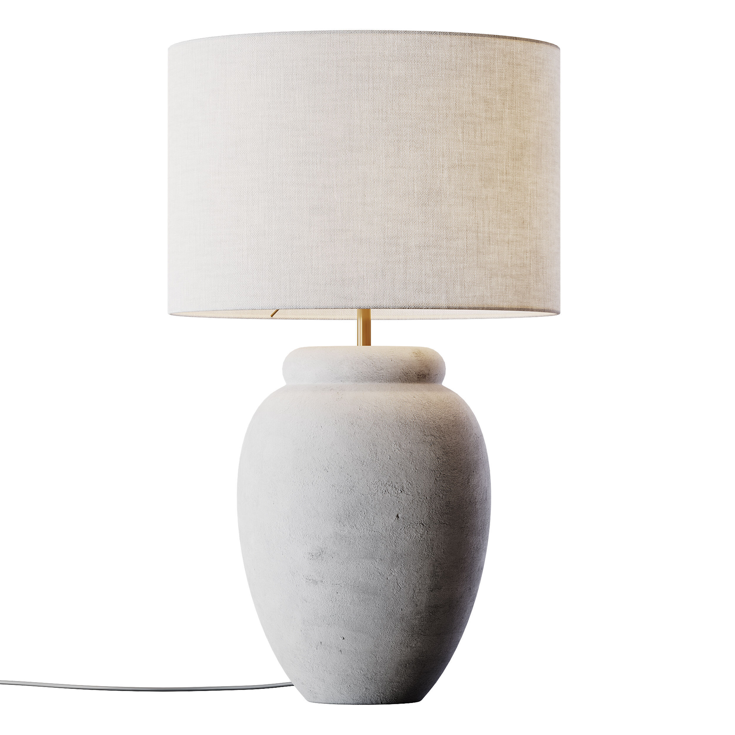 Grote tafellamp Bodhi met keramische voet 3D model_3