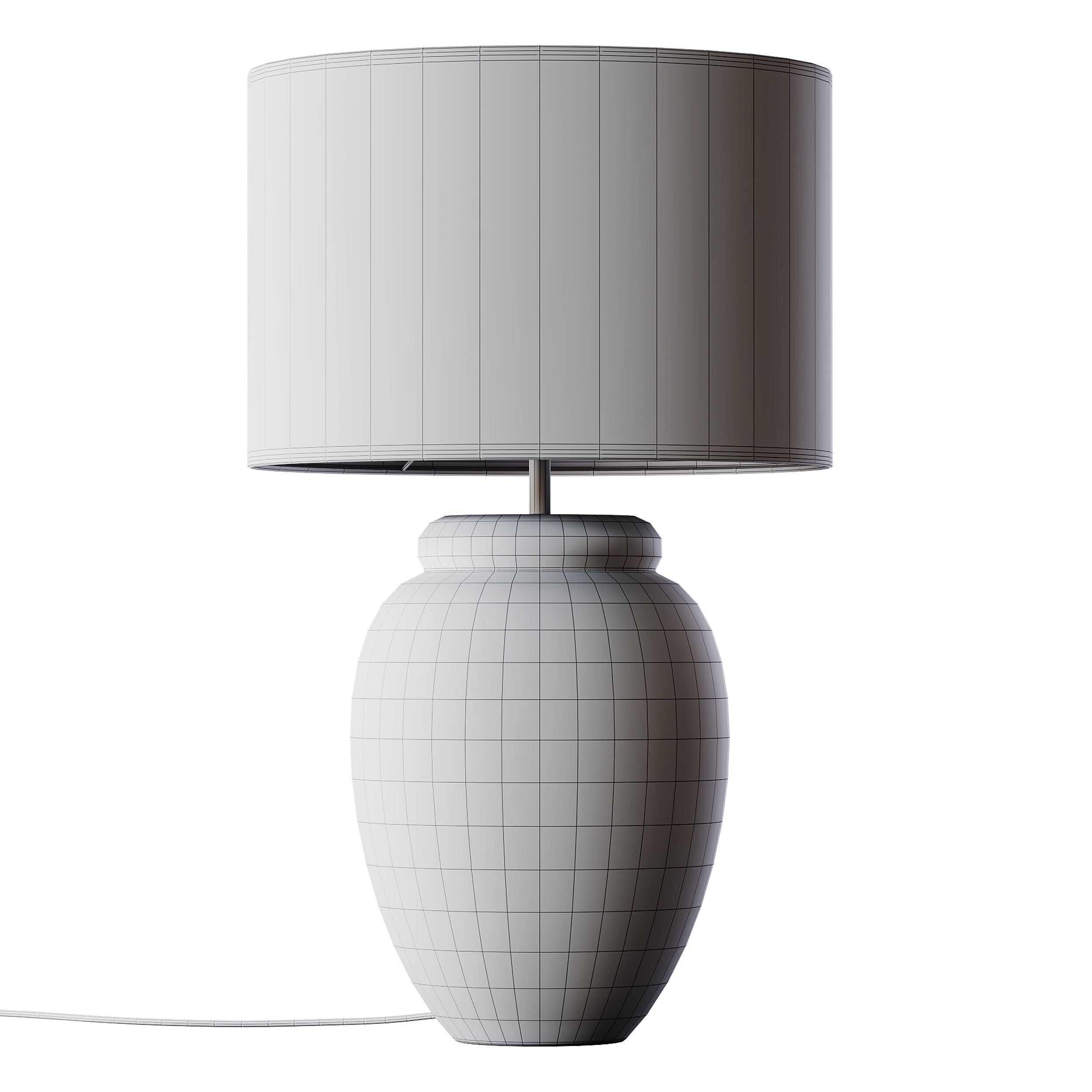 Grote tafellamp Bodhi met keramische voet 3D model_14