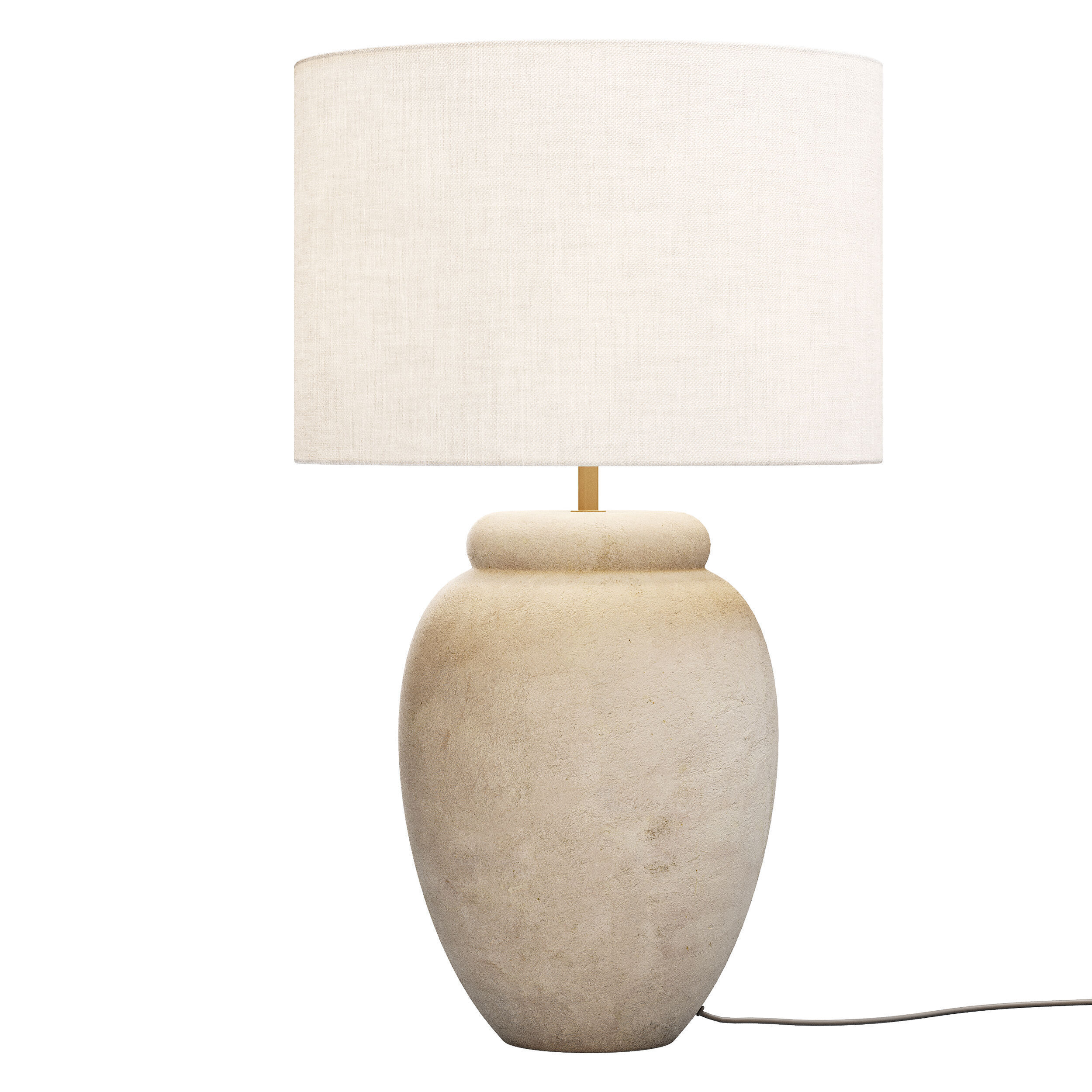 Grote tafellamp Bodhi met keramische voet 3D model_11