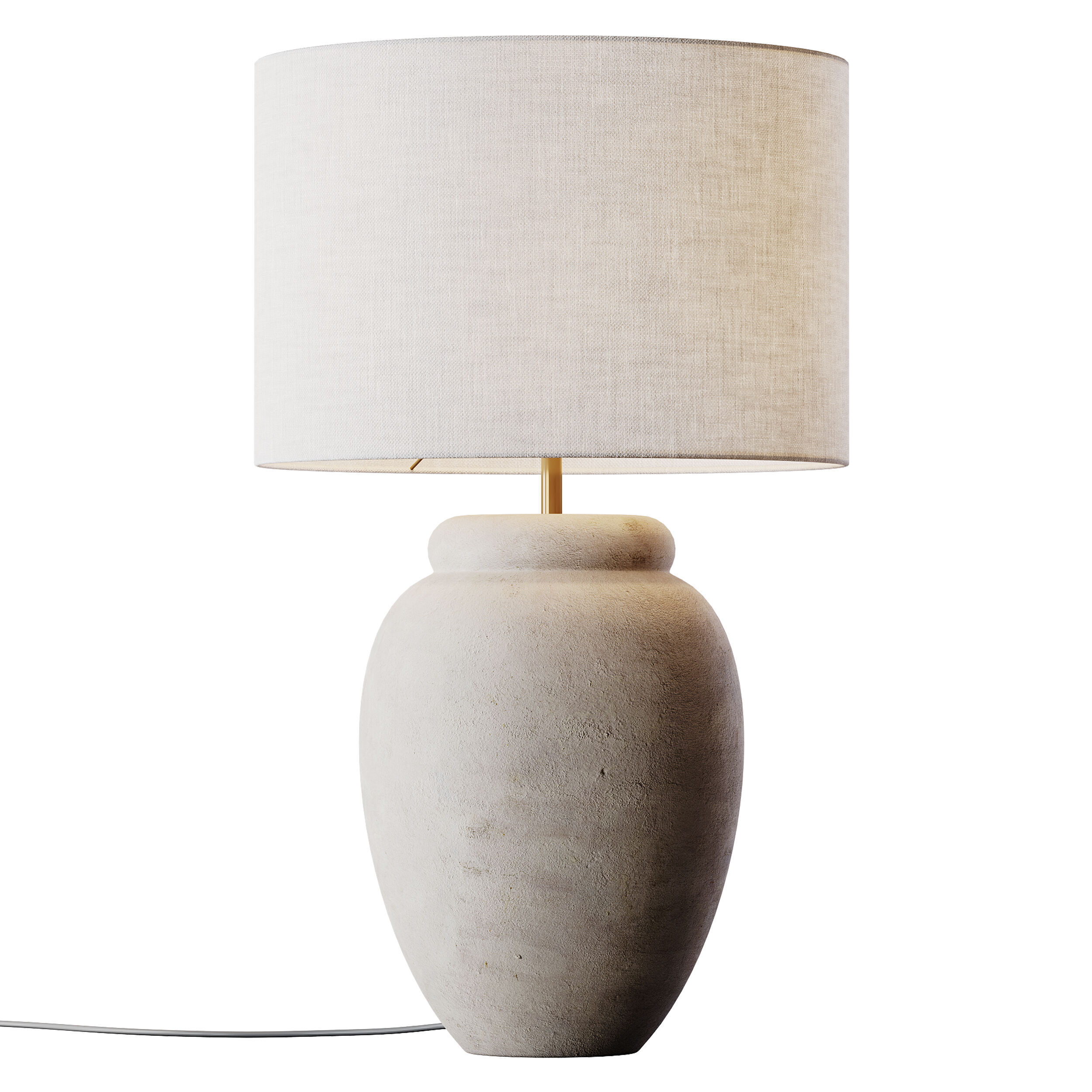 Grote tafellamp Bodhi met keramische voet 3D model_2