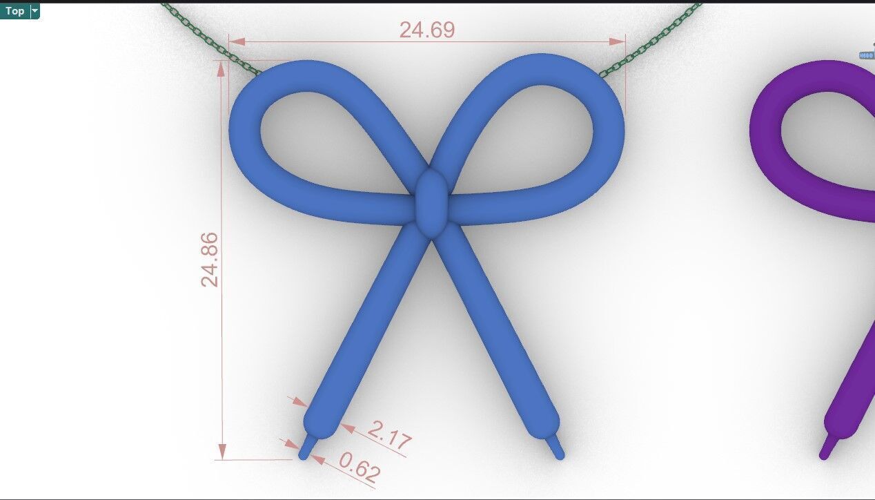 Bow tie balloon 3D print model_2