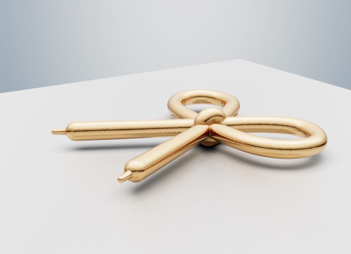 Bow tie balloon 3D print model_4