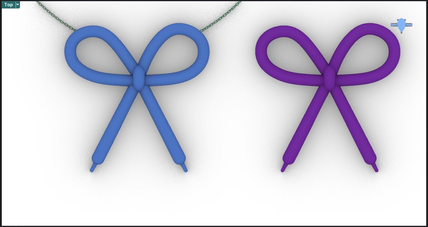 Bow tie balloon 3D print model_5