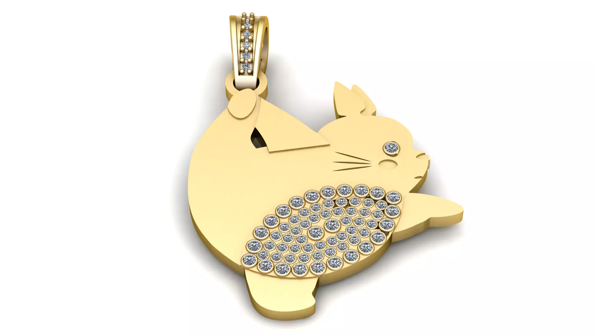 DANCING CAT PENDANT 3D PRINTABLE MODEL 3D print model