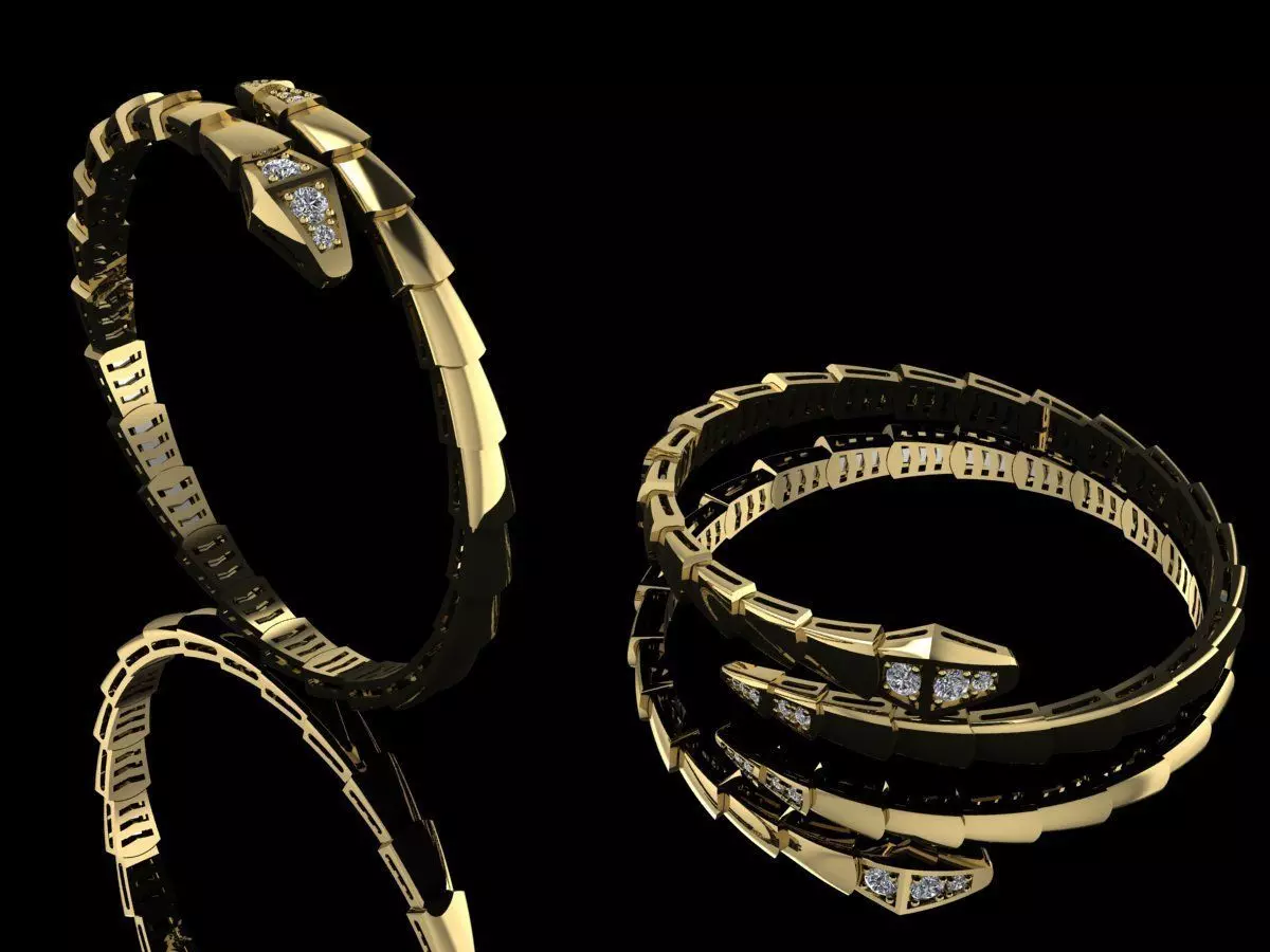 Bvlgari Snake Serpenti Bracelet 3D print model_0