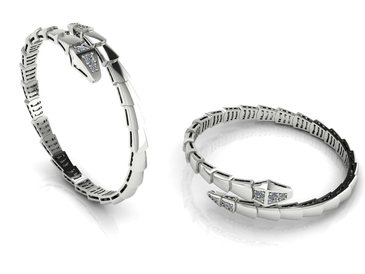 Bvlgari Snake Serpenti Bracelet 3D print model_2