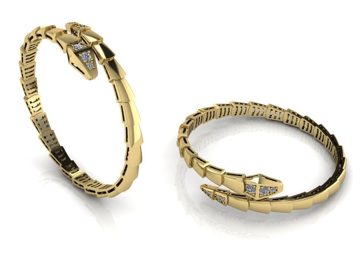 Bvlgari Snake Serpenti Bracelet 3D print model_3
