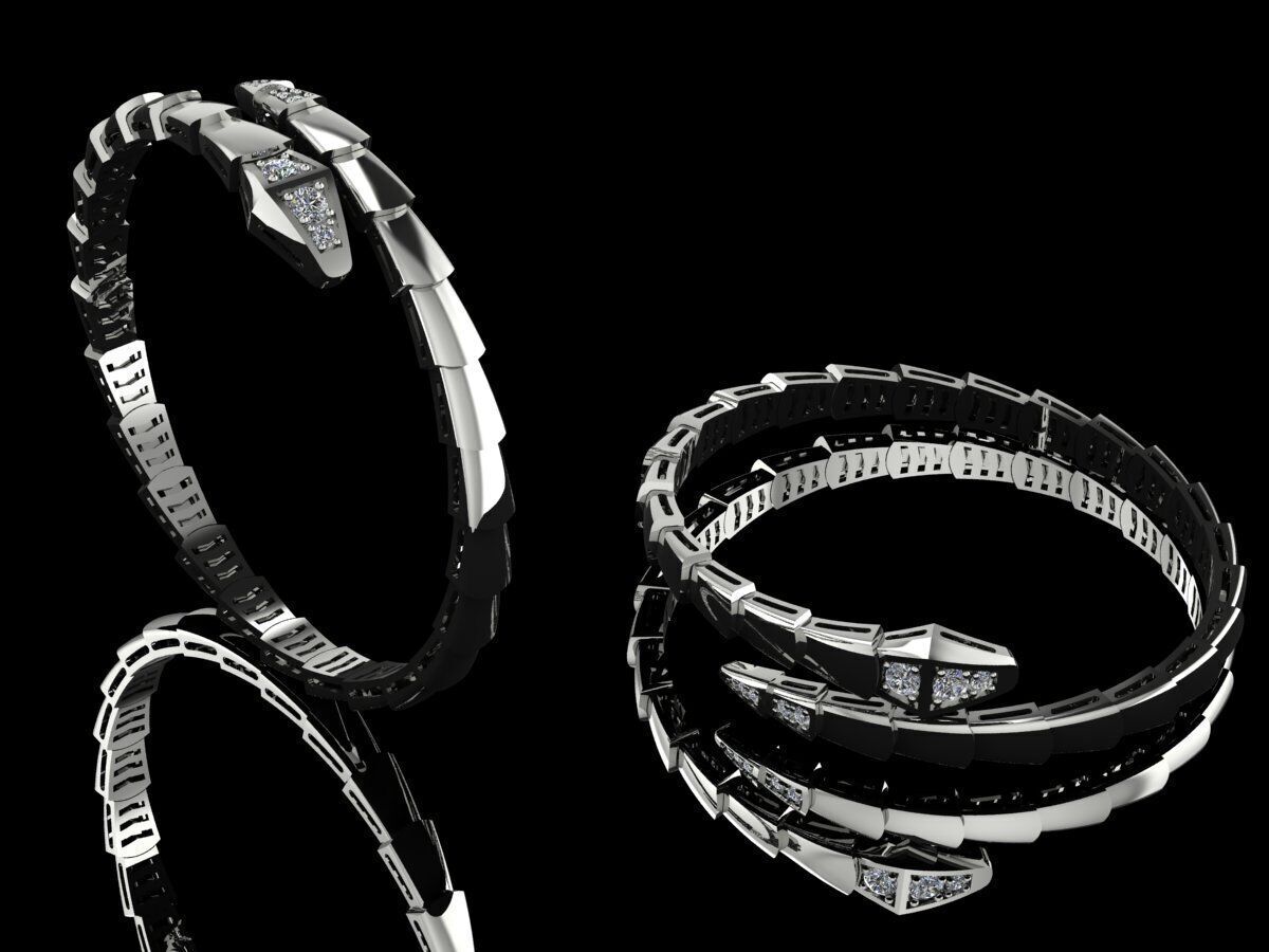 Bvlgari Snake Serpenti Bracelet 3D print model_1