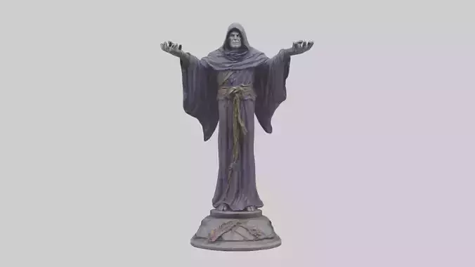 Fallen Sorcerer statue model
