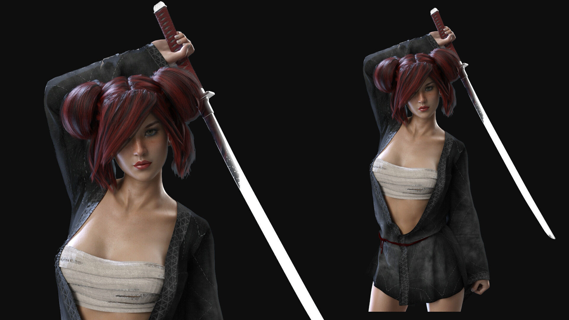 Warrior Chinese - Game Ready Low-poly 3D model_1