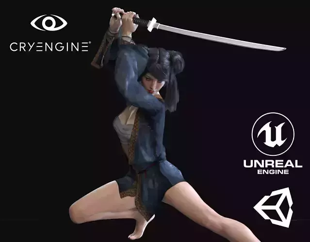 Warrior Chinese - Game Ready