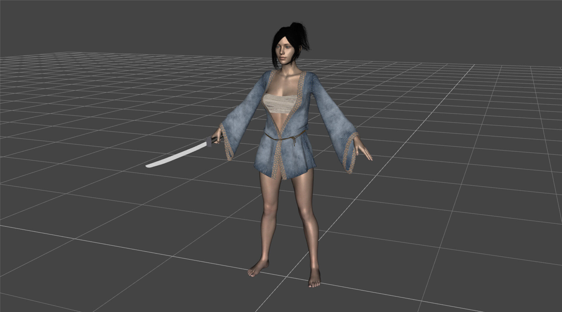 Warrior Chinese - Game Ready Low-poly 3D model_4