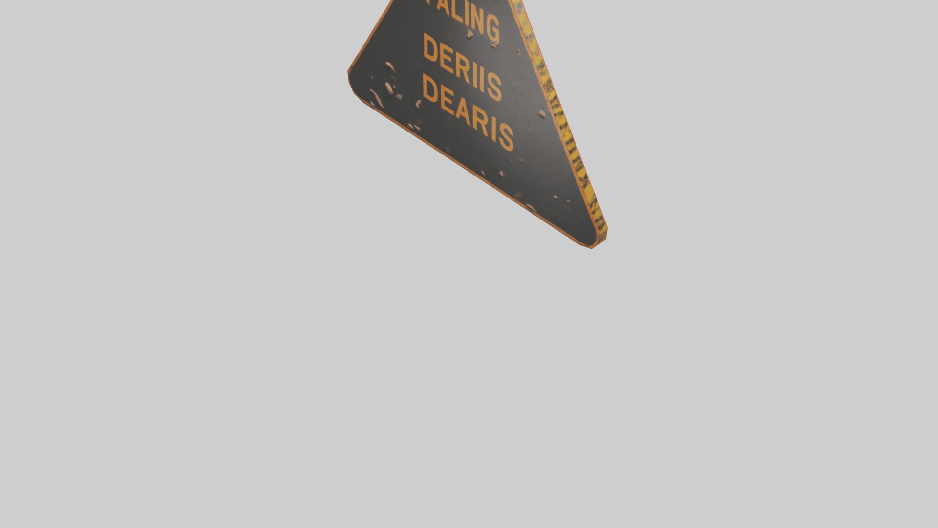 Falling Debris Caution Sign model 3D model_4