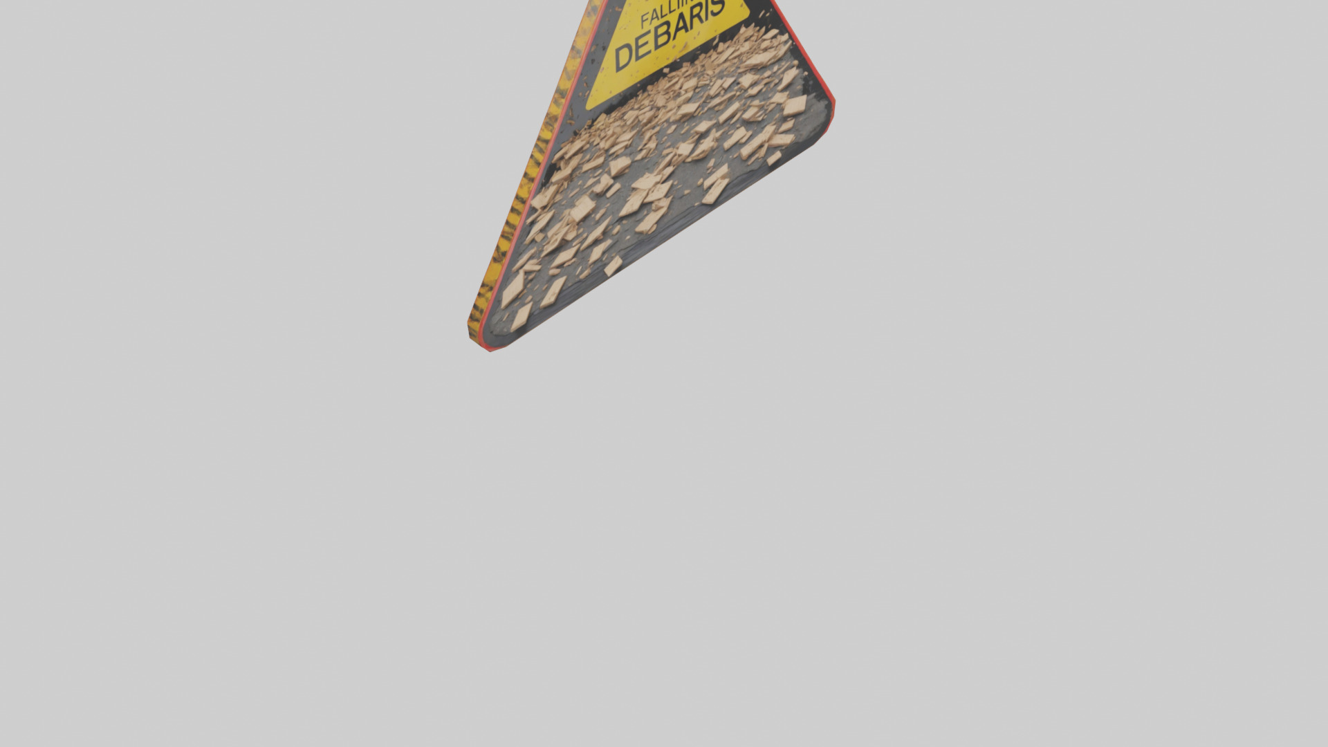 Falling Debris Caution Sign model 3D model_6