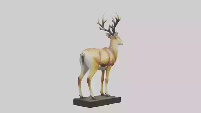 Fallow Deer statue model