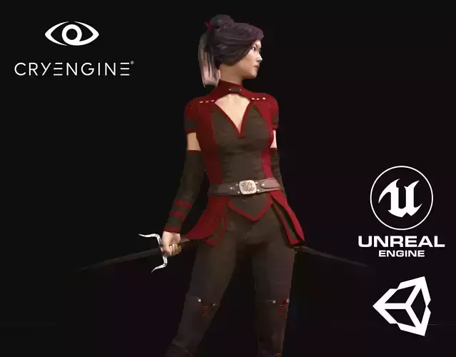 Warrior Woman - Game Ready