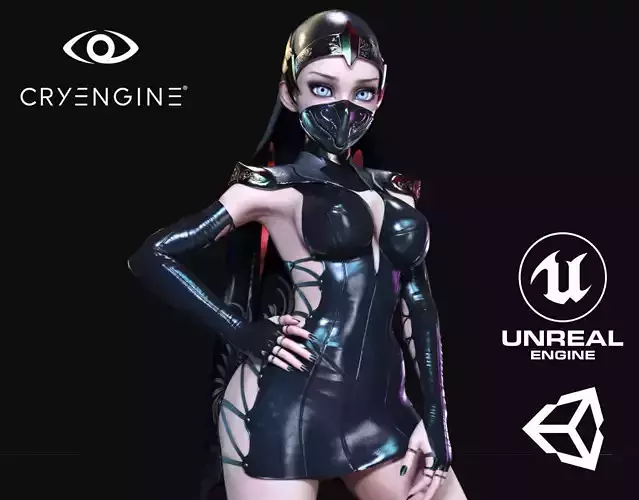 Ninja Woman - Game Ready