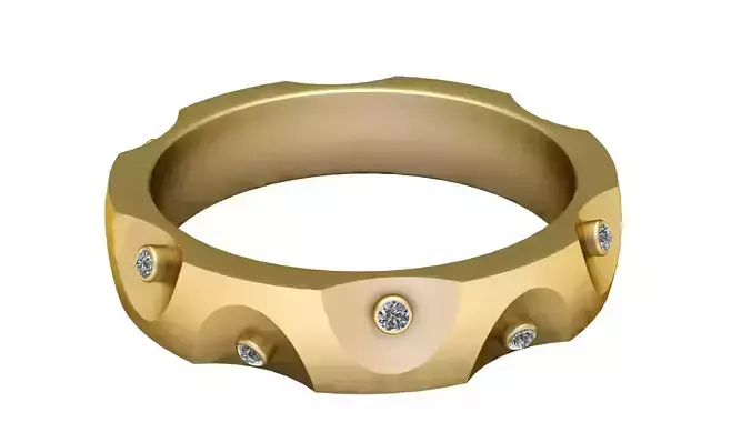GOLD WEDDING RING 3D PRINTABLE MODEL