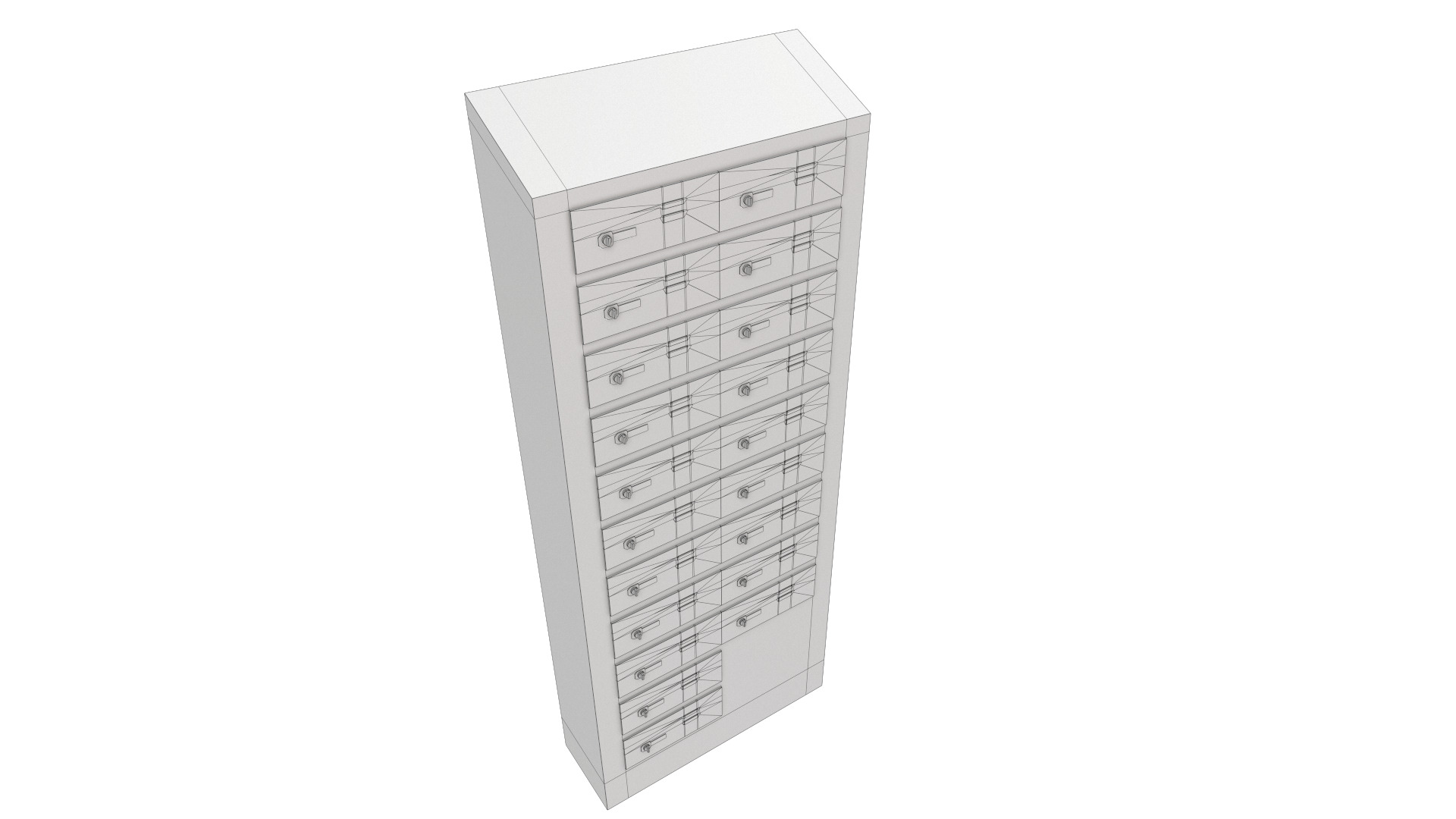 Filing Cabinets Low-poly 3D model_5