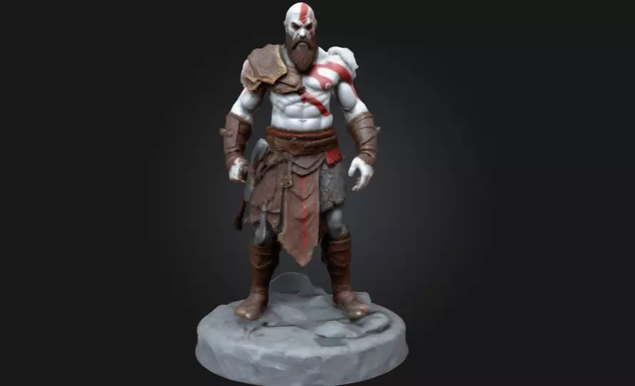 Kratos 3D Printable Statue God of War Collectible Figure 3D print model