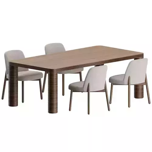 Abby Sansiro Dining Set 02 by Porada 3D model
