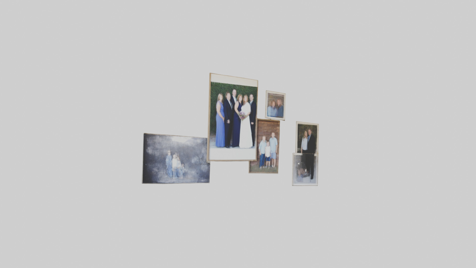 Family Photo Wall 3D model_2