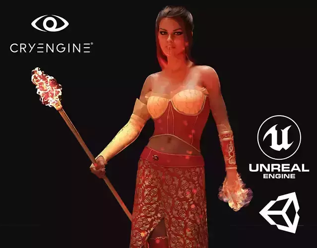 Wizard Woman - Game Ready