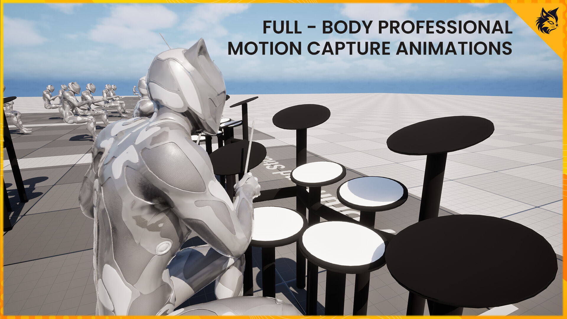 Drummer Animation Pack 3D model_2