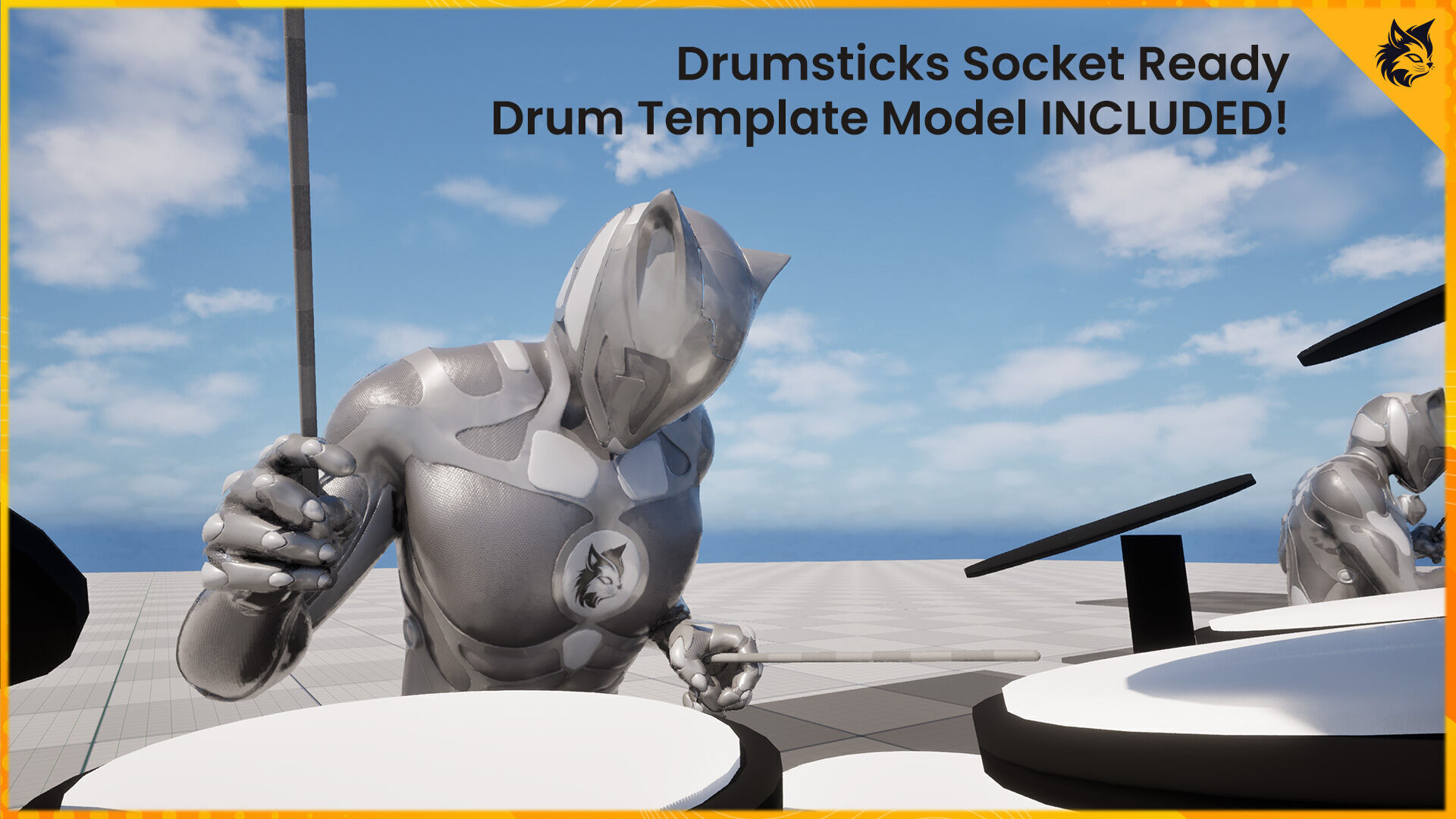 Drummer Animation Pack 3D model_4