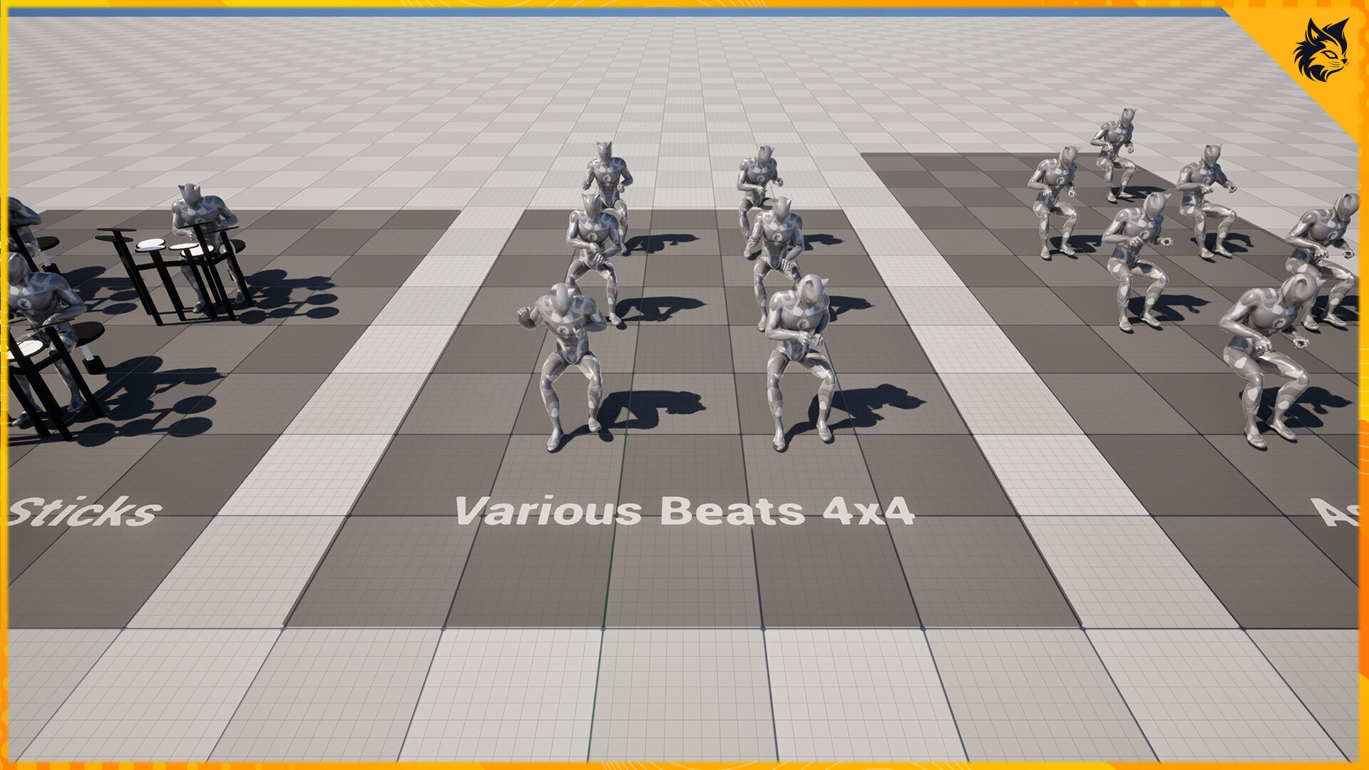Drummer Animation Pack 3D model_9
