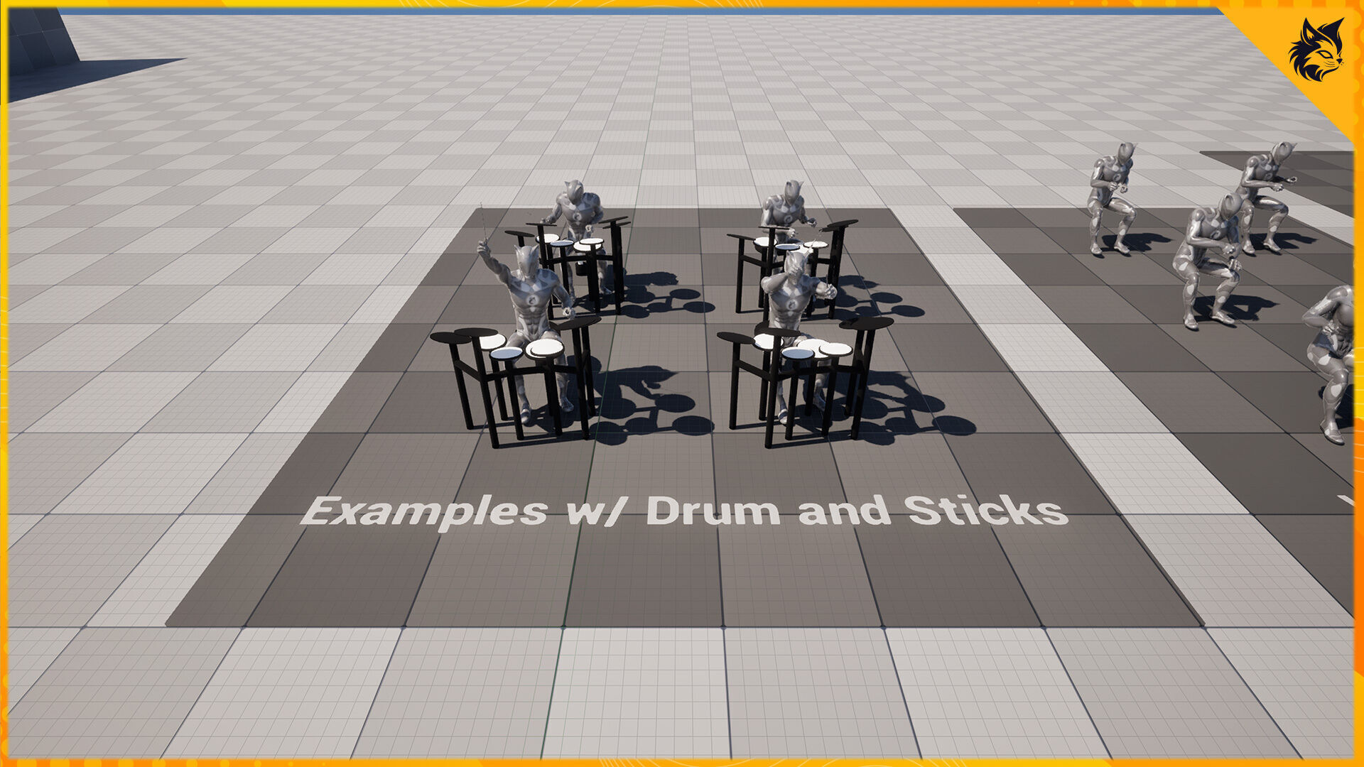 Drummer Animation Pack 3D model_8