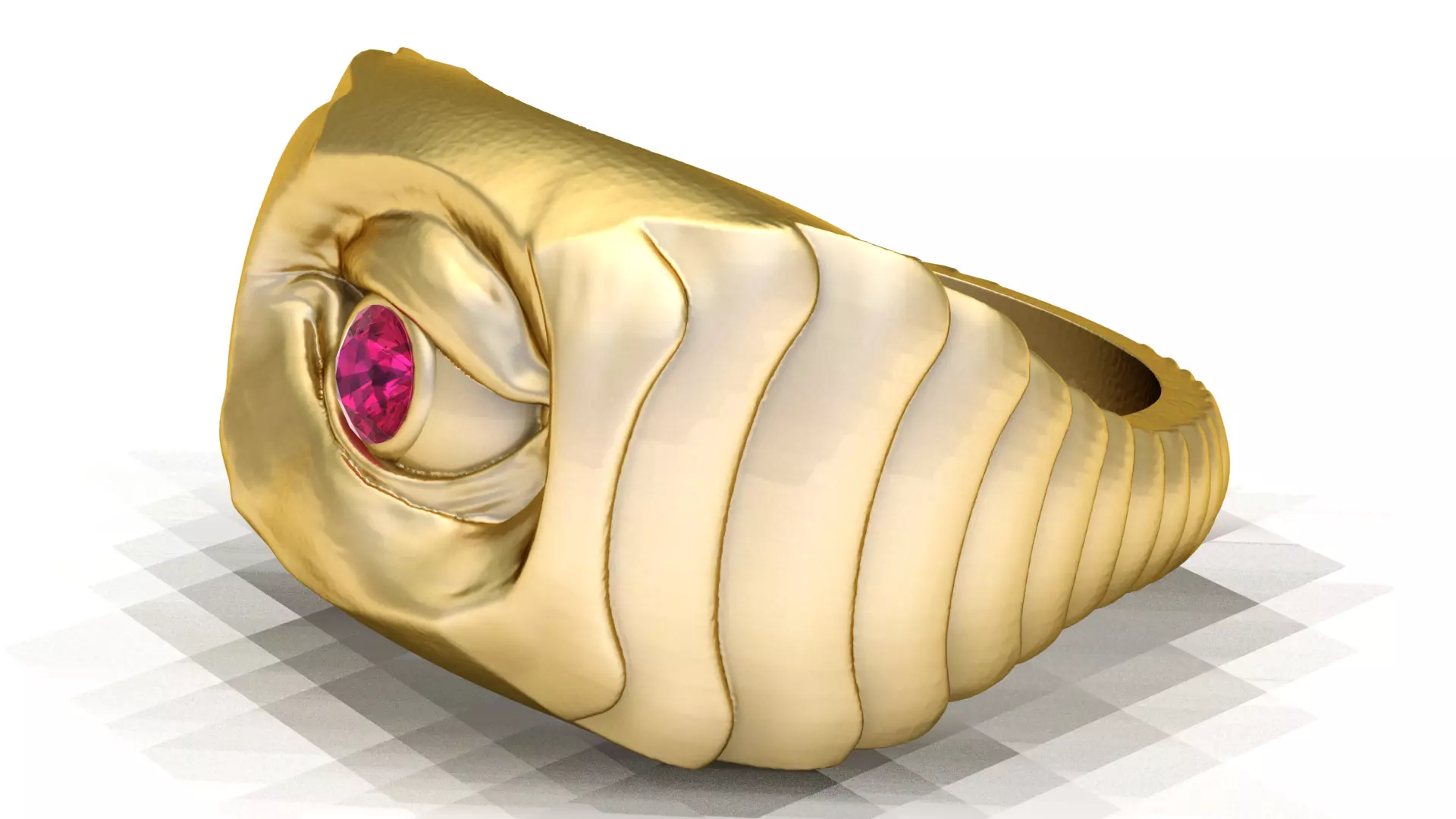 HUMAN EYE DESIGN RING 3D PRINTABLE MODEL 3D print model
