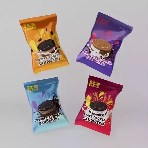 ice cream sandwich packaging 4 flavors