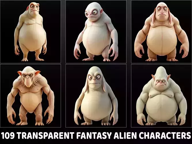 110 Fantasy Alien Characters Texture