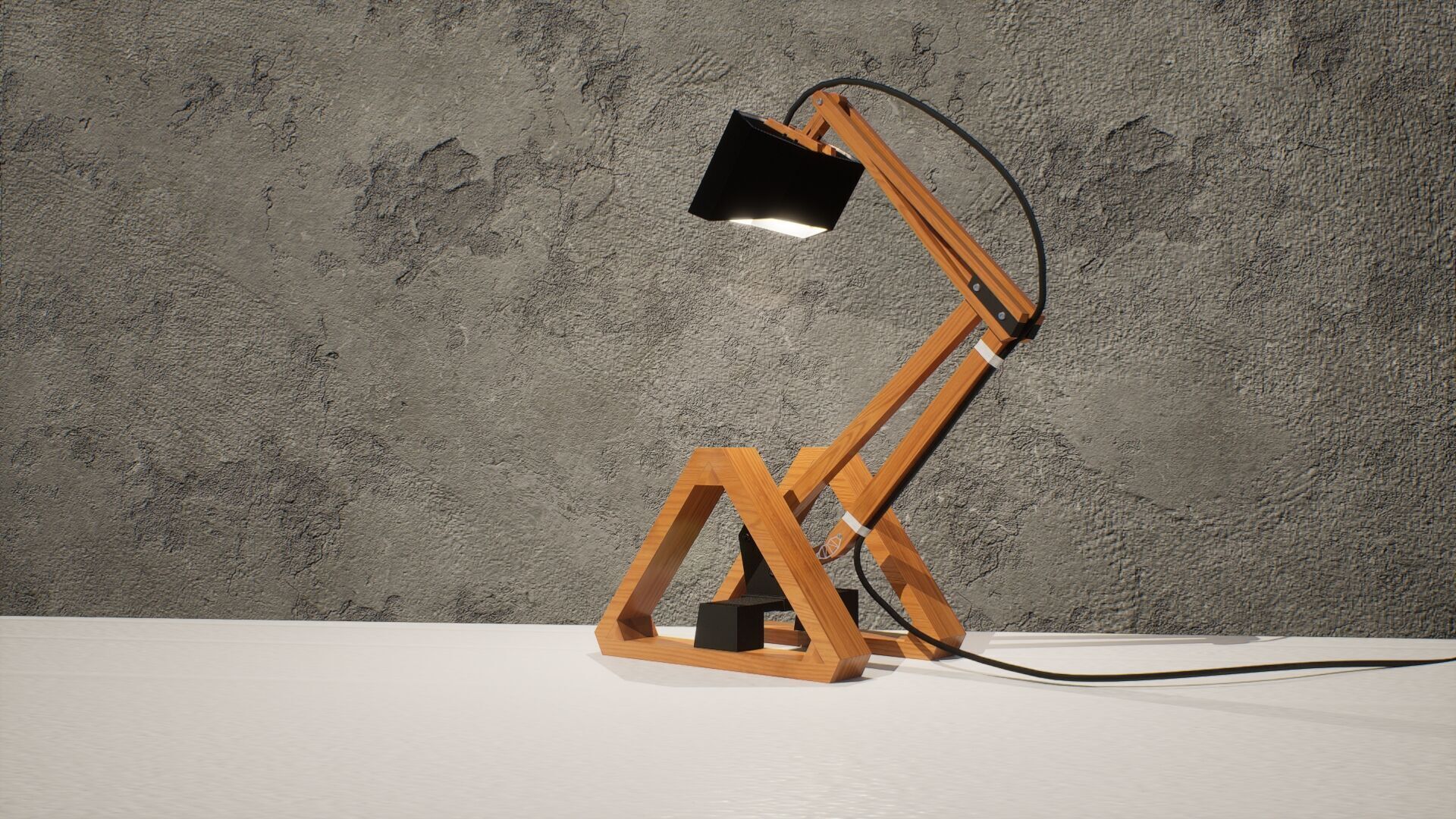 Futuristic Desk Lamp Free low-poly 3D model_3