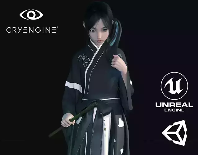 Teen Kimono - Game Ready