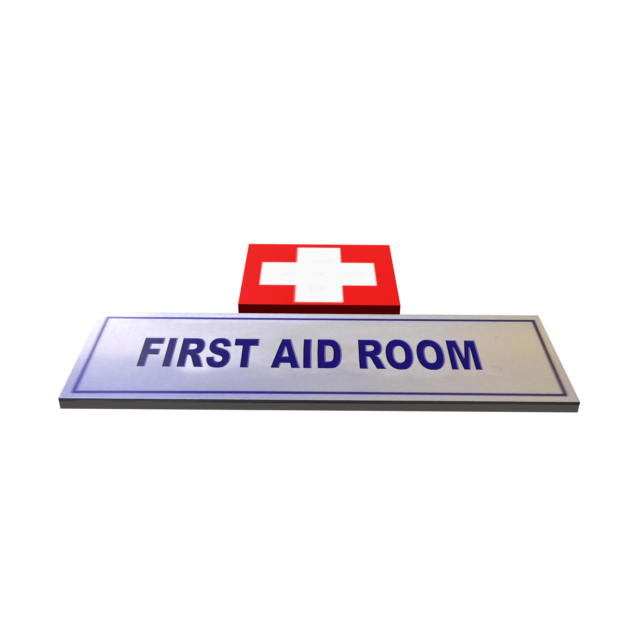 First Aid Signs Low-poly 3D model_3