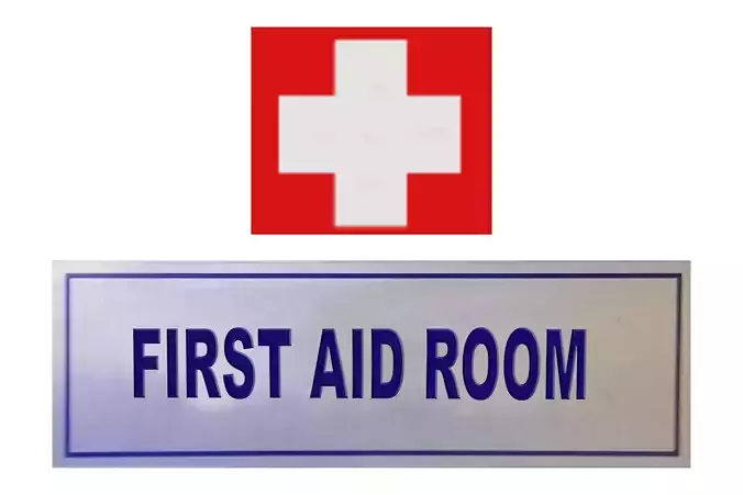 First Aid Signs Low-poly 3D model