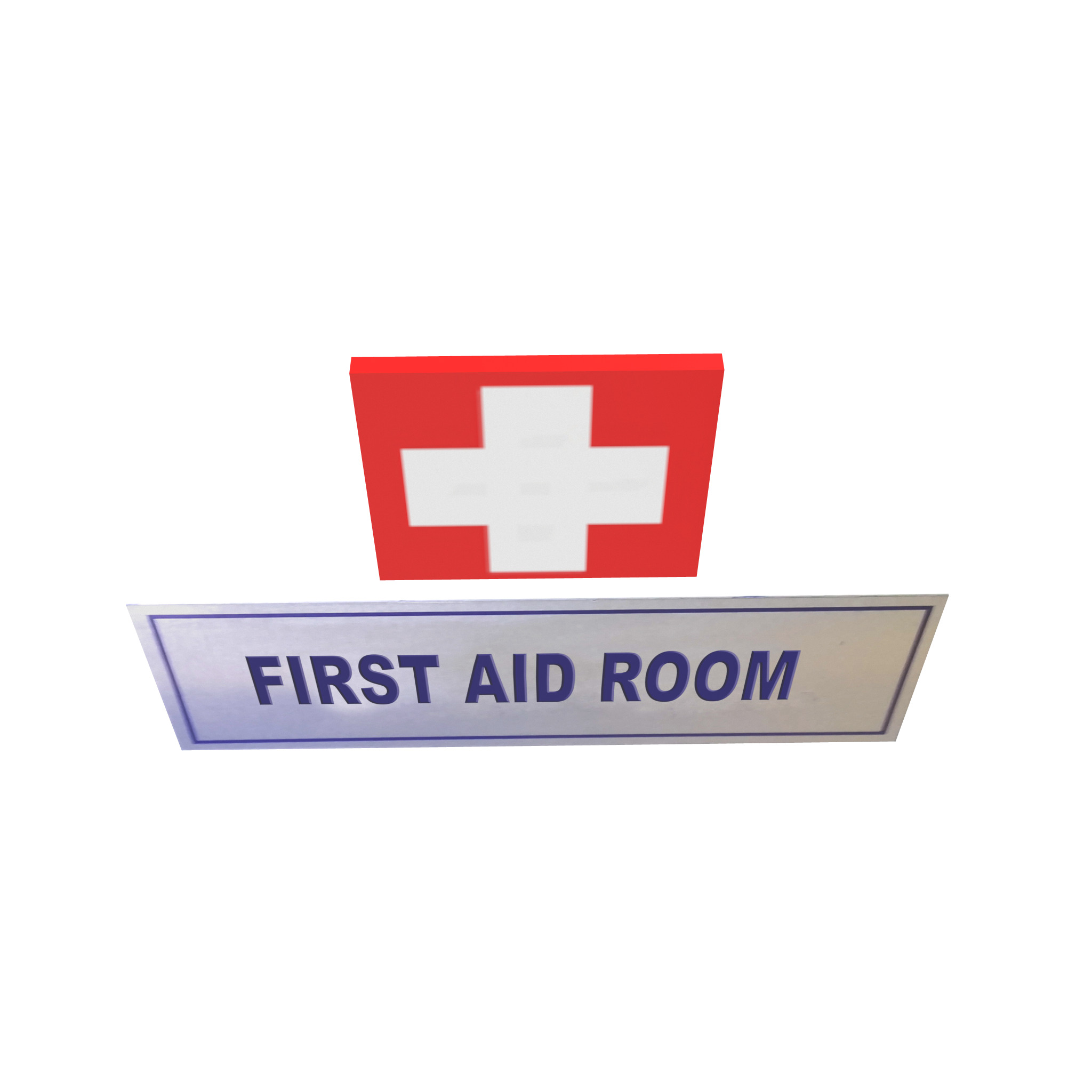 First Aid Signs Low-poly 3D model_4