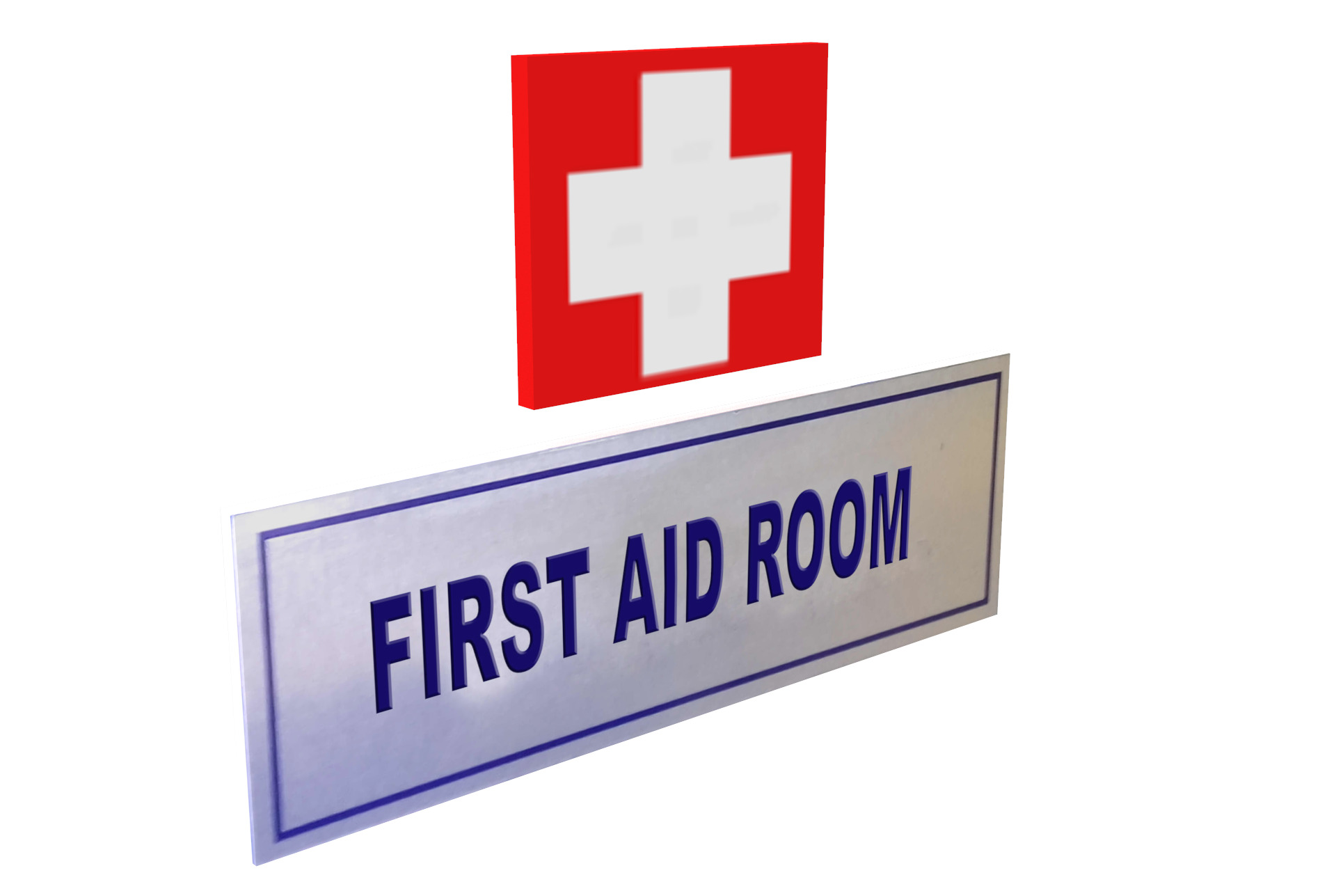 First Aid Signs Low-poly 3D model_1
