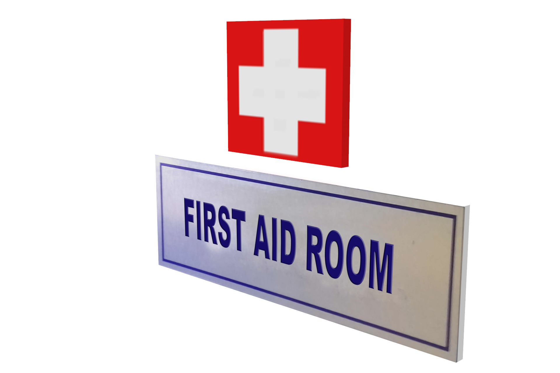 First Aid Signs Low-poly 3D model_2