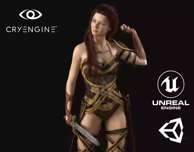 Amazon Warrior - Game Ready